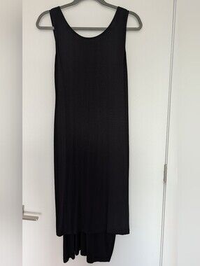 Michi Black Sleeveless Midi Dress With Corset Detail